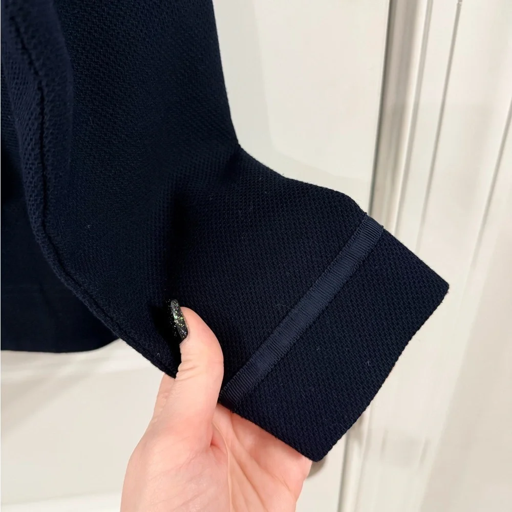 Massimo Dutti Dark Navy Zip-Up Sweater- Size Small